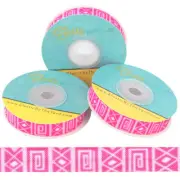 Pink Zig Zag Square 5/8" Fold Over Elastic