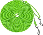 Reflective Cat Leash -50FT Cat Cable Out Leash Escape Proof Walking Leads Yard Long Leash Durable Safe Leash Traning Play Outdoor for Puppies/Kittens/Small Animals(Green)