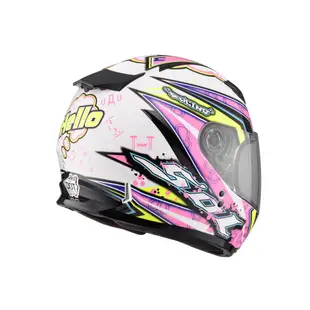 【SOL Helmets】SF-2全罩式安全帽 (哈囉_白/粉) ｜ SOL安全帽官方商城