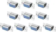 uxcell D-sub Connector DB15 Female Socket 15-pin 3-Row Female Serial Port Terminal Breakout for Mechanical Equipment CNC Computers Pack of 10