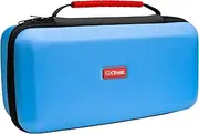 GXTrust 1252B XL Case for Nintendo Switch 2, Anti-Scratch Protective Hardcase with Shockproof Design, Carry Handle, Switch Case with Pockets for Accessories, 4 Joy-Cons and 12 Games, Blue, Blue