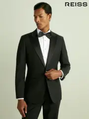 Reiss Black Poker Regular Fit Single Breasted Tuxedo Jacket (D40035) | $670