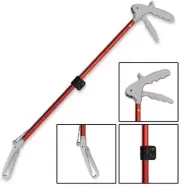 Abu I Pet Foldable Red Hook Snake Tongs Grabber Handling Catcher Tool Wide Jaw