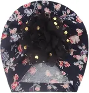 [Generic] Baby Bow Turban Hats Infant Girls Headbands Beanie Headwraps for Toddlers Girls