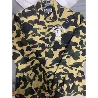 在飛比找蝦皮購物優惠-Bape a bathing ape 經典 黃迷彩 教練外套