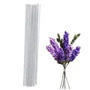 Flower Stem Wire 22gauge Artificial Floral Stem Wire for Flower 200pcs White