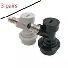 3pairs*Gas/Liquid Ball Lock Corny Keg Disconnects For Cornelius homebrew Beer