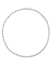 Georg Jensen Sterling Silver Reflect Slim Link Collar Necklace, 17.72