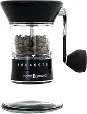 Handground Precision Coffee Grinder: Manual Ceramic Burr Mill - Black