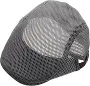 [PACKOVE] Mesh Beret News Boy Hat Newsboy Hat Breathable Beret Cap Portable Beret Cap Men's Hats and Caps Mesh Hats for Men Beret Cap for Summer Cap Mesh Cap Polyester Light