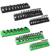 143-Slot Magnetic Socket Organizer, 6PC Socket Tray Holders for 1/2-inch, 3/8...