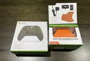 Xbox One Green & Orange Controller + Por Charging Stand -Brand New Sealed In Box