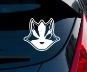 Star Fox Wolf Super Smash Bros Indoor/Outdoor Matte White Vinyl Decal 3"x2.7"