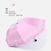 在飛比找蝦皮購物優惠-女生公主蕾絲太陽傘 可愛蝴蝶圖案名媛風晴雨傘 黑膠防紫外線遮