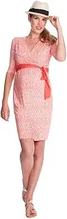Seraphine Callie Jersey Nursing Maternity Wrap Dress Size UK 8 Coral