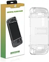 Crystal Clear Protective Back Case Shell with Stand for Steam Deck Game Console