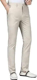 [Maiyifu-GJ] Mens Fashion Slim Fit Dress Pants Skinny Stretch Flat Front Suit Pant Casual Business Formal Trousers with Pockets