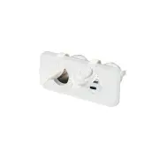 Narva HD Twin Accessory / USB / USB-C Socket - White For RV & Marine Application