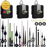 3 Pieces Silent Clock Mechanism Replacement Kit Battery Operated Clock Movement