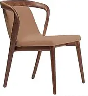 CVBFDB Office Dinning Chair Bedroom Relax Dining Chairs Designer Comfortable House Accessories(White-Mountain peach7)