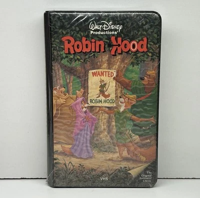 Robin Hood New Sealed! VHS Disney Black Diamond Classic Original Press Clamshell