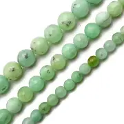 Natural Green Jadeite Jade Faceted Round Beads 4mm 6mm 8mm 10mm 12mm 15.5"Strand