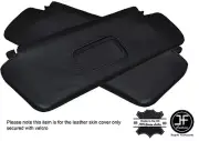 BLACK STITCH 2X SUN VISORS LEATHER COVERS FITS BMW E36 CONVERTIBLE 1993-1998