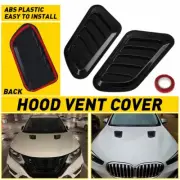 2X Air Flow Intake Hood Scoop Bonnet Cover Black Vent Car Decorative Universal