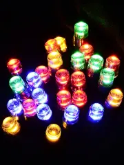 150 Multi Colour LED Concave Bulb Firecracker Cluster Fairy String Lights - 3m