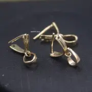 1pcs Real 18K Yellow Gold Hook For Jade Pendant Gold Clasp 12*11MM DIY Jewelry