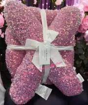 Isaac Mizrahi Valentine's Day XO Throw Pillows Pink Sequin New Set Of Two