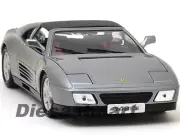 FERRARI 348 TS METALLIC GREY 1:18 DIECAST CAR MODEL BY BBURAGO 16006 NEW 2015