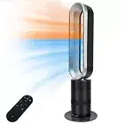 32 inch Space Heater Bladeless Tower Fan, Heater & Fan Combo, 9H Timer 10 Speeds