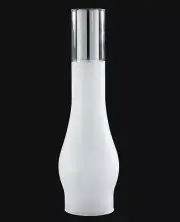 B&P Lamp3" x 12" Frosted Glass Oil Lamp Chimney, #57955