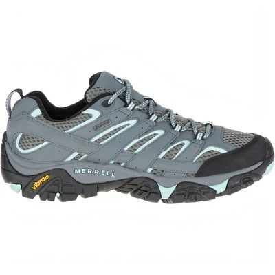 Merrell Moab 2 GORE-TEX Womens Walking Shoes Grey Waterproof GTX Offroad Hiking