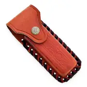 AishaTech Hand Stitched Leather Sheath With Laces 4 inch ATLS-503