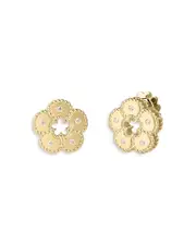 Roberto Coin 18K Yellow Gold Daisy Diamond Flower Stud Earrings - Exclusive