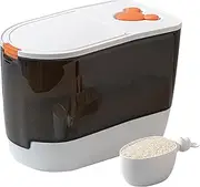 PeiQi Pet Food Storage Container, Airtight Pet Food Storage Container with Measuring Cup, Plastic Cat & Dog Food Storage Bins, Ideal for Rice Cereal Flour Pet Food 22 lb, Keep Dry Food Fresh (10KG)