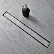 48-Inch Linear Shower Drain with Tile Insert, 304 Brushed Stainless Steel