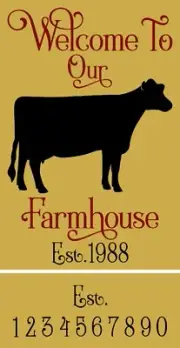 REUSABLE STENCIL 9263 AK 12"x 18" Welcome to our Farmhouse + Number set STENCILS