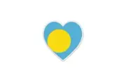 Patch badge print flag country heart PAL palau