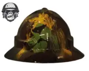 Custom Hydrographic Safety Hard Hat JAMAICAN LION PRO CHOICE WIDE BRIM