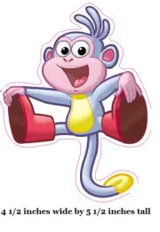 Boots Monkey Wall Decal Dora the Explorer Vinyl Sticker Peel and Stick Art Decor