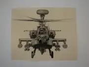 Apache Attack Helicopter - Military Art Print - Wall Art Poster 8x10