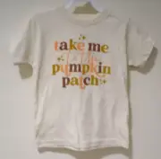 New Bella + Canvas Kids Take Me To The Pumpkin Patch Top Girl's Size 5/5T