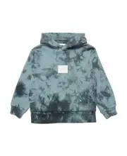 MM6 Maison Margiela Kids Tie-Dyed Drop Shoulder Hoodie 8Y,12Y Green
