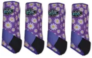 Professional's Choice 2xCool Horse Sport Boots 4 Pack Purple Daisy M SMB Pro