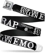 [Buckle-Down] Seatbelt Buckle Belt, Supernatural Stop the Sullen Emo Crap