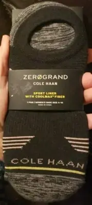 COLE HAAN Women's Sport Liner Socks ZEROGRAND W/Coolmax Fiber Size 4-10