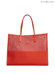 Tommy Hilfiger Red Tote City Woven Tote Bag (W60105) | $346